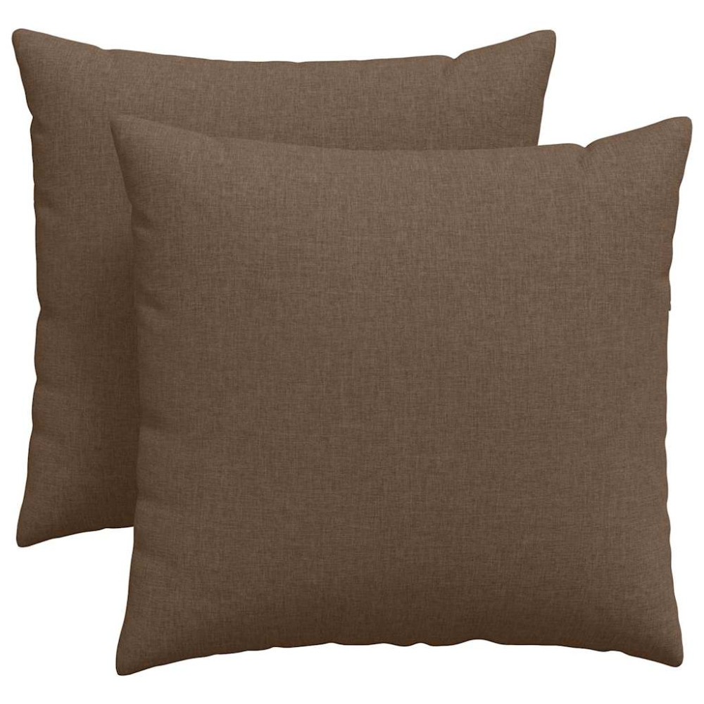 Produktbild för Sofakuddar 2 pcs Brun 45 x 45 cm tyg