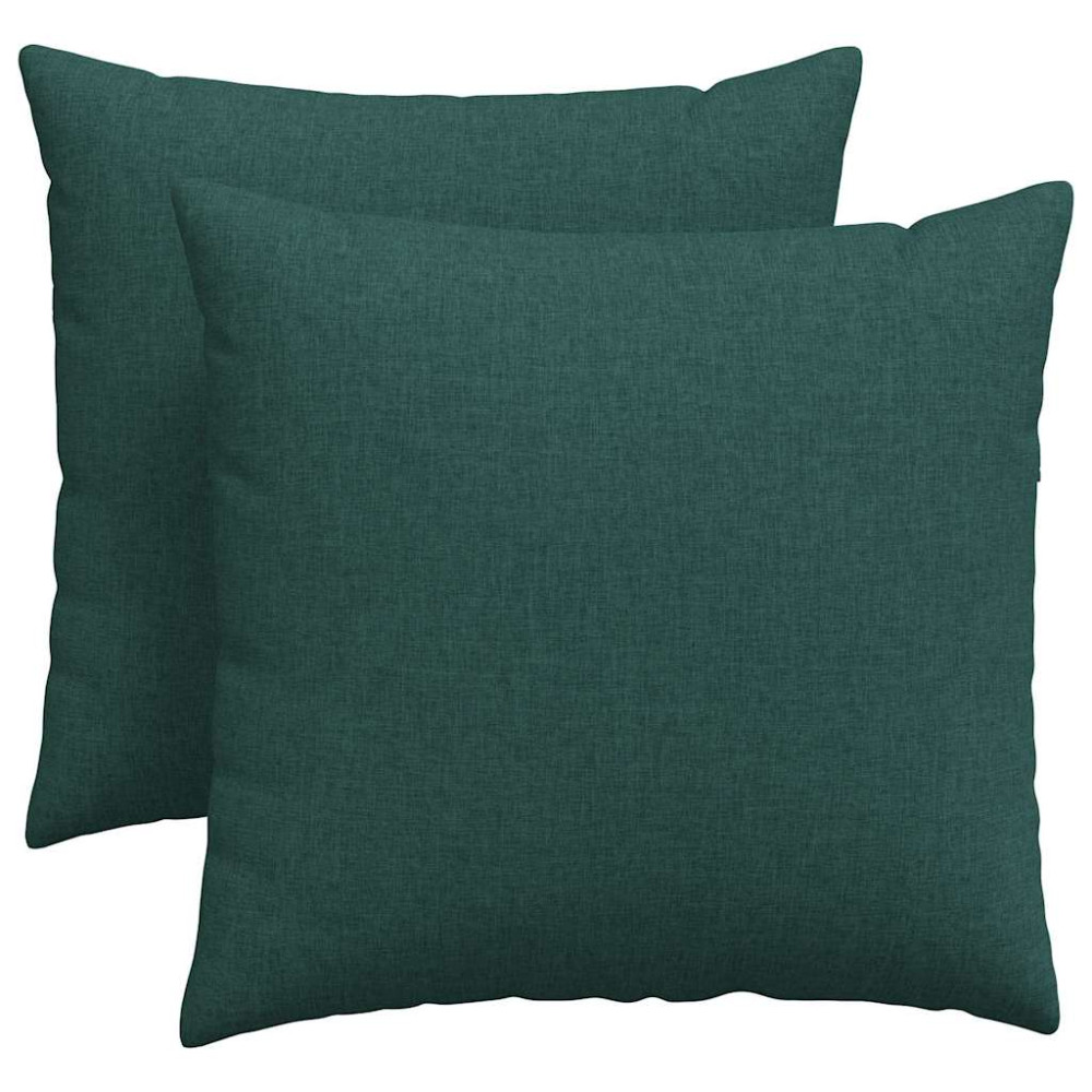 Produktbild för Sofakuddar 2 pcs Mörkgrön 45 x 45 cm tyg