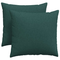 Produktbild för Sofakuddar 2 pcs Mörkgrön 45 x 45 cm tyg