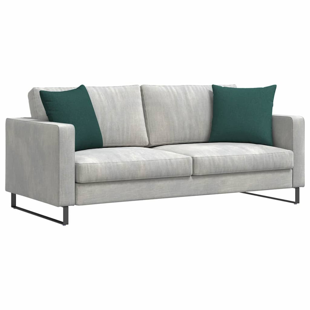 Produktbild för Sofakuddar 2 pcs Mörkgrön 45 x 45 cm tyg