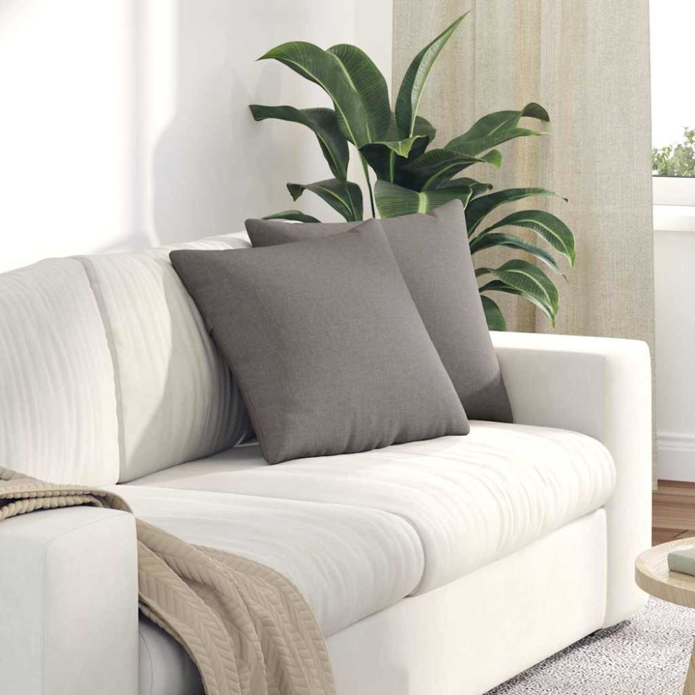 Produktbild för Sofakuddar 2 pcs Taupe 45 x 45 cm tyg