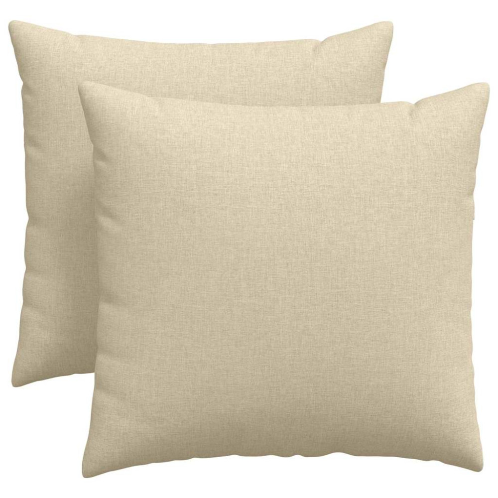 Produktbild för Sofakuddar 2 pcs Kräm 45 x 45 cm tyg