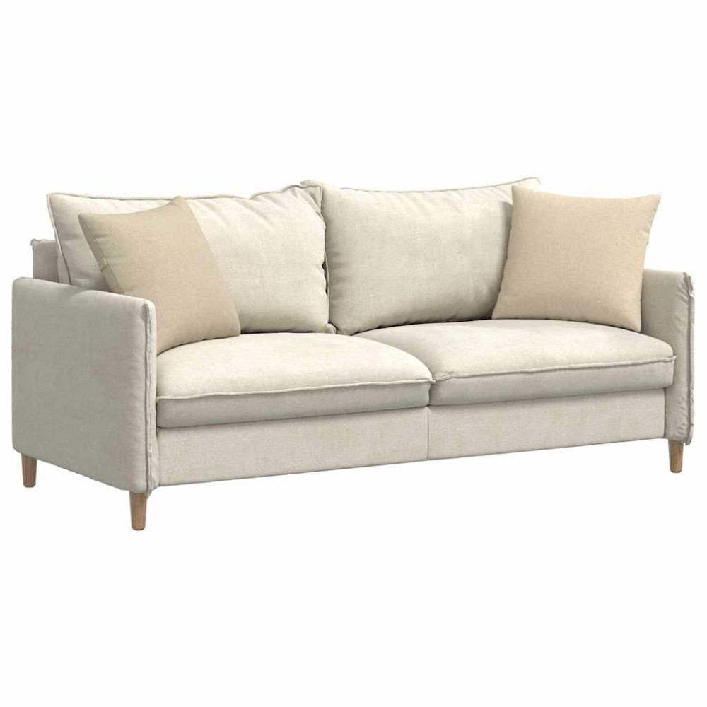 Produktbild för Sofakuddar 2 pcs Kräm 45 x 45 cm tyg