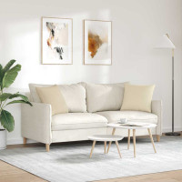 Produktbild för Sofakuddar 2 pcs Kräm 45 x 45 cm tyg
