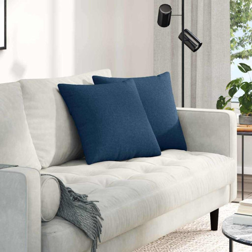 vidaXL Sofakuddar 2 pcs Blå 45 x 45 cm tyg