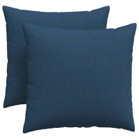 Produktbild för Sofakuddar 2 pcs Blå 45 x 45 cm tyg