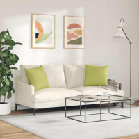 Produktbild för Sofakuddar 2 pcs Ljusgrön 45 x 45 cm tyg