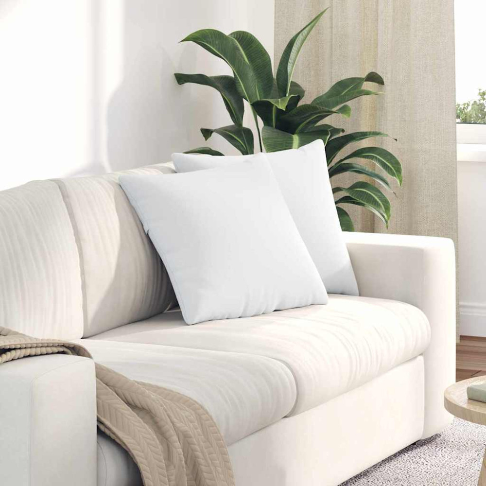 Produktbild för Sofakuddar 2 pcs Vit 45 x 45 cm tyg