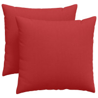 Produktbild för Sofakuddar 2 pcs Röd 45 x 45 cm tyg