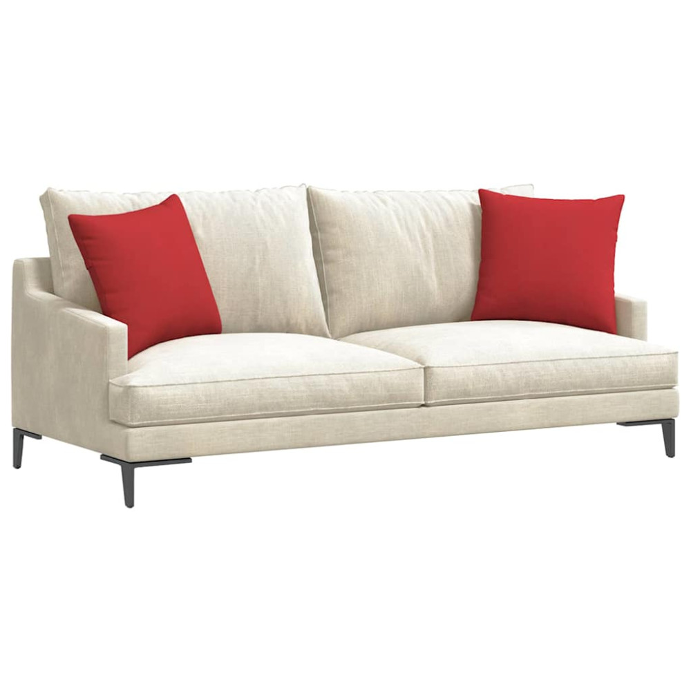 Produktbild för Sofakuddar 2 pcs Röd 45 x 45 cm tyg