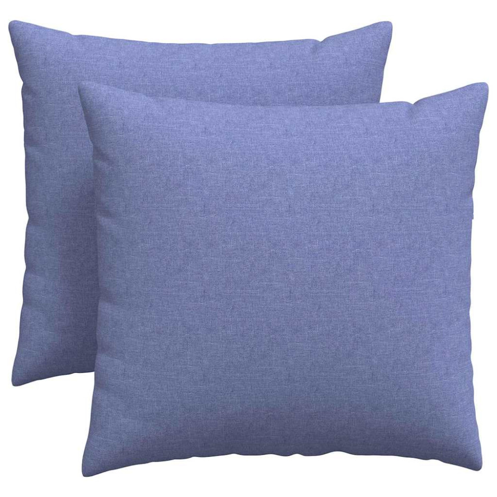Produktbild för Sofakuddar 2 pcs Jeansblå 45 x 45 cm tyg