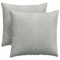 Produktbild för Sofakuddar 2 pcs Ljusgrå 45 x 45 cm Kordread tyg