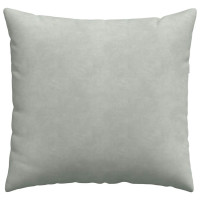 Produktbild för Sofakuddar 2 pcs Ljusgrå 45 x 45 cm Kordread tyg