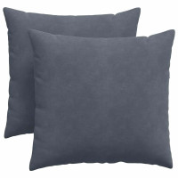 Produktbild för Sofakuddar 2 pcs Mörkgrå 45 x 45 cm Kordread tyg