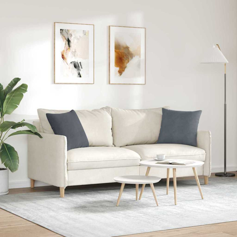 Produktbild för Sofakuddar 2 pcs Mörkgrå 45 x 45 cm Kordread tyg