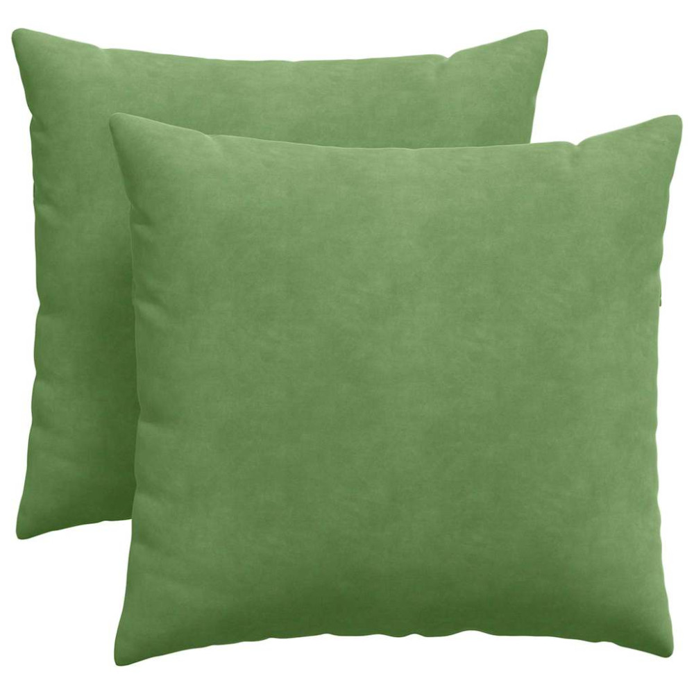 Produktbild för Sofakuddar 2 pcs Ljusgrön 45 x 45 cm Kordread tyg
