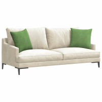 Produktbild för Sofakuddar 2 pcs Ljusgrön 45 x 45 cm Kordread tyg