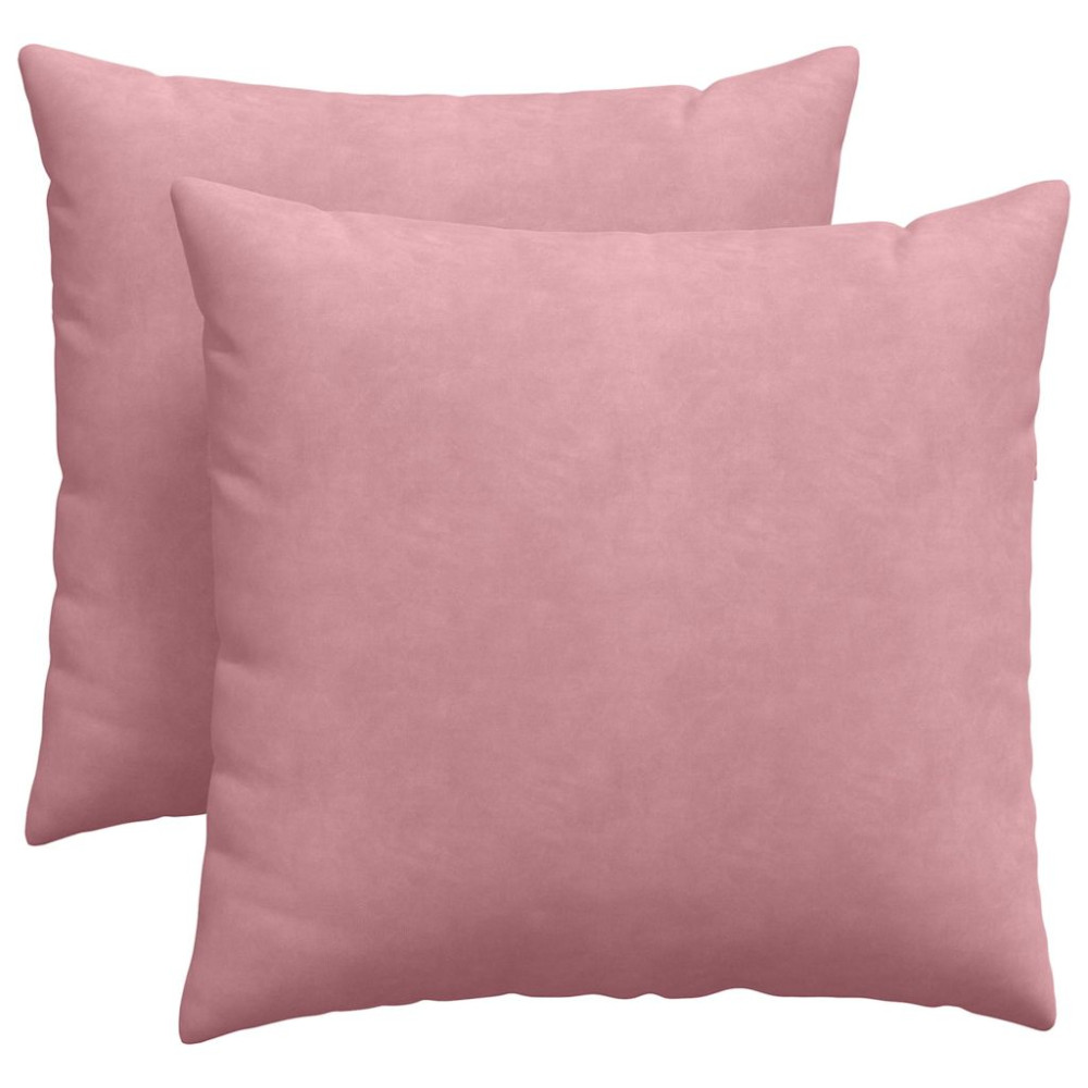 Produktbild för Sofakuddar 2 pcs Rosa 45 x 45 cm Kordread tyg