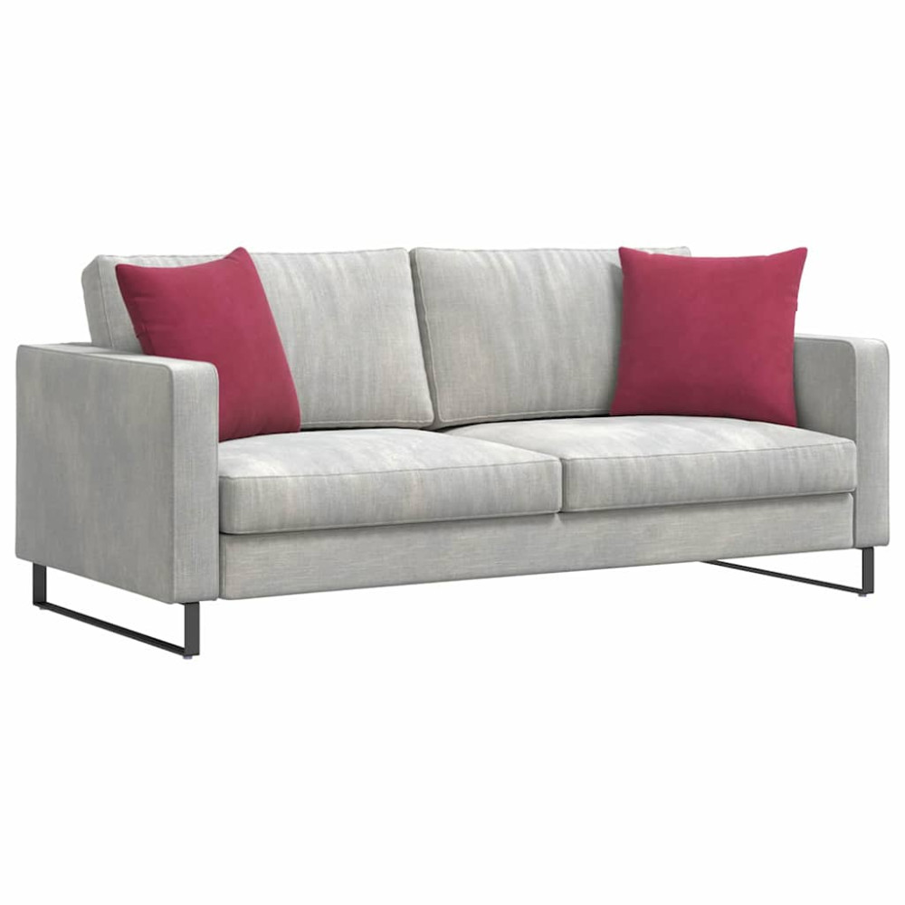 Produktbild för Sofakuddar 2 pcs Vinröd 45 x 45 cm Kordread tyg