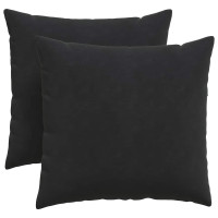 Produktbild för Sofakuddar 2 pcs Svart 45 x 45 cm Kordread tyg