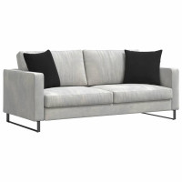 Produktbild för Sofakuddar 2 pcs Svart 45 x 45 cm Kordread tyg