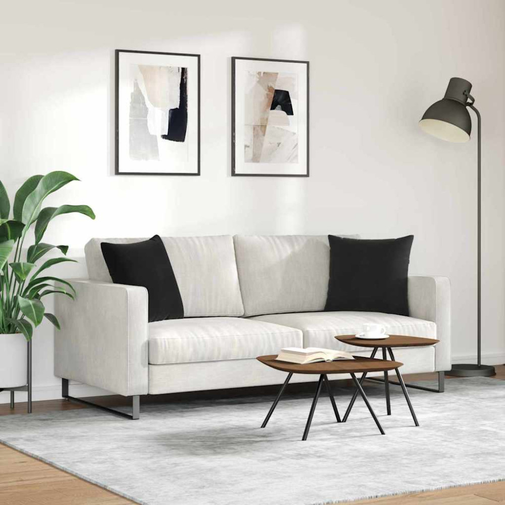 Produktbild för Sofakuddar 2 pcs Svart 45 x 45 cm Kordread tyg