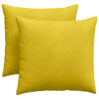 Produktbild för Sofakuddar 2 pcs Gul 45 x 45 cm Kordread tyg