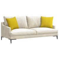 Produktbild för Sofakuddar 2 pcs Gul 45 x 45 cm Kordread tyg