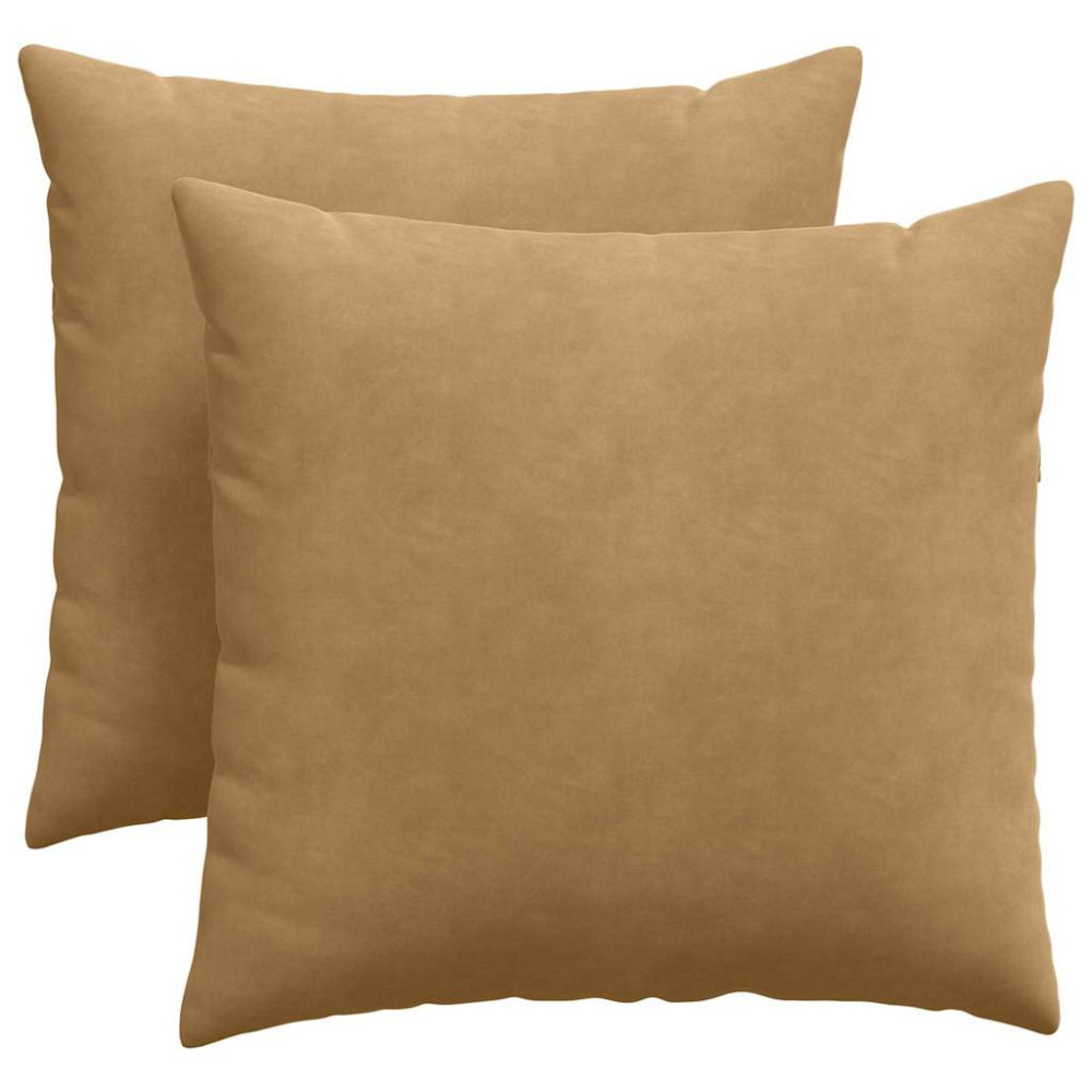 Produktbild för Sofakuddar 2 pcs Brun 45 x 45 cm Kordread tyg