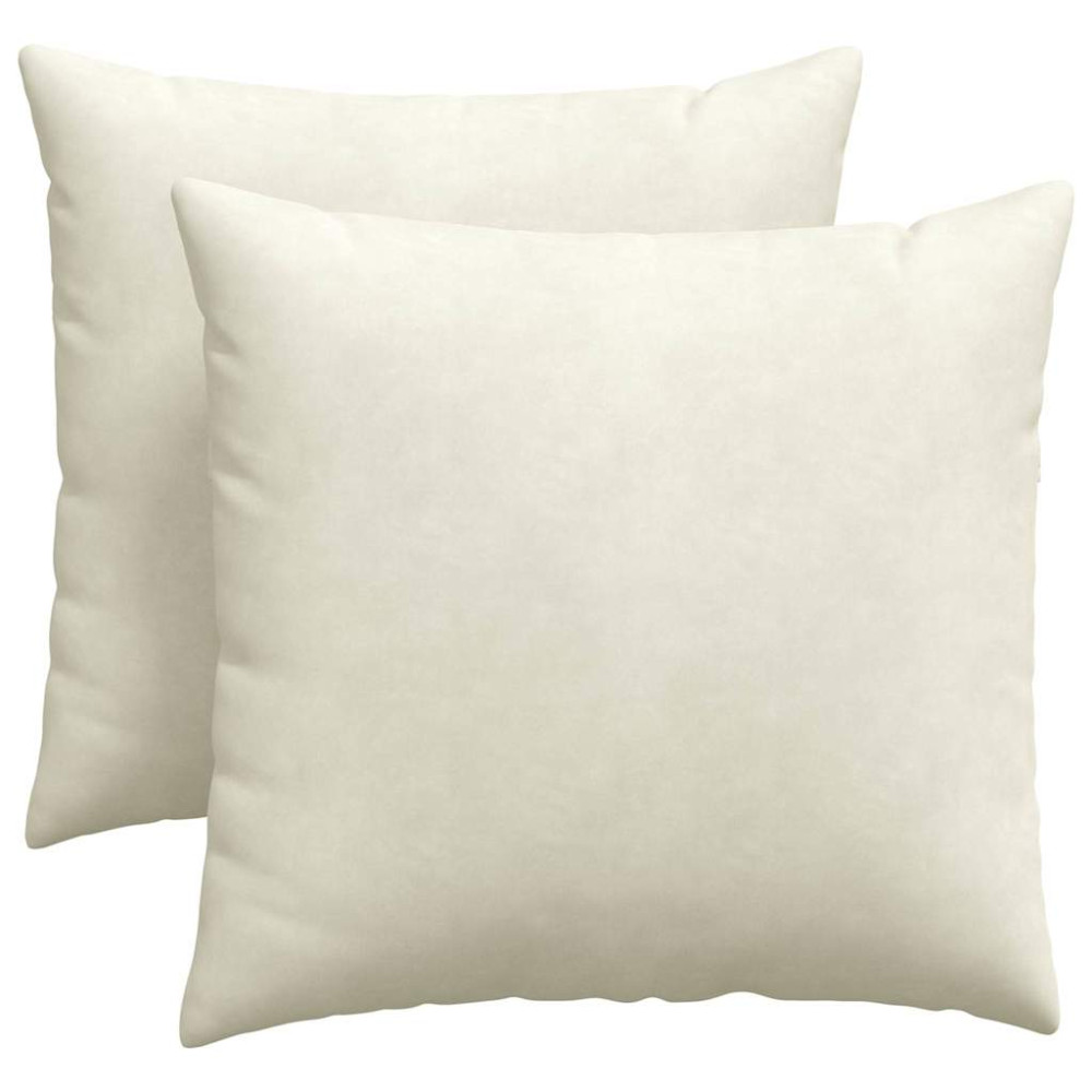Produktbild för Sofakuddar 2 pcs Kräm 45 x 45 cm Kordread tyg