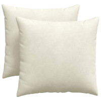 Produktbild för Sofakuddar 2 pcs Kräm 45 x 45 cm Kordread tyg