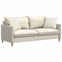 Produktbild för Sofakuddar 2 pcs Kräm 45 x 45 cm Kordread tyg