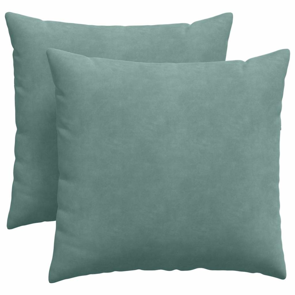 Produktbild för Sofakuddar 2 pcs Havgrön 45 x 45 cm Kordread tyg