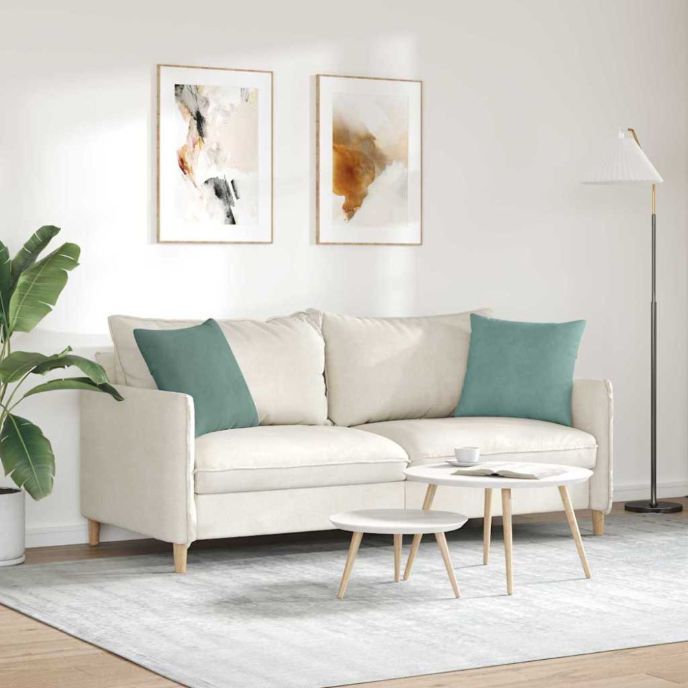 Produktbild för Sofakuddar 2 pcs Havgrön 45 x 45 cm Kordread tyg