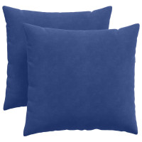 Produktbild för Sofakuddar 2 pcs Polisblå 45 x 45 cm Kordread tyg