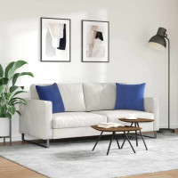 Produktbild för Sofakuddar 2 pcs Polisblå 45 x 45 cm Kordread tyg