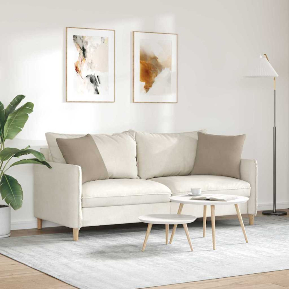 Produktbild för Sofakuddar 2 pcs Taupe 45 x 45 cm tyg