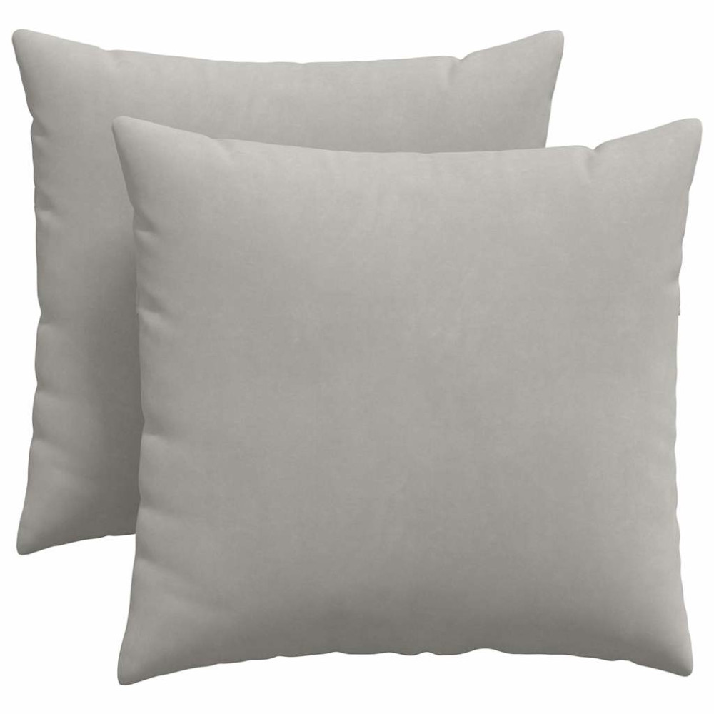 Produktbild för Sofakuddar 2 pcs Ljusgrå 45 x 45 cm tyg