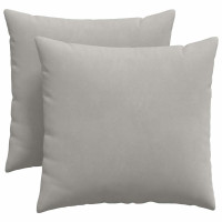 Produktbild för Sofakuddar 2 pcs Ljusgrå 45 x 45 cm tyg