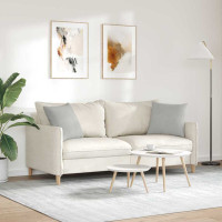 Produktbild för Sofakuddar 2 pcs Ljusgrå 45 x 45 cm tyg