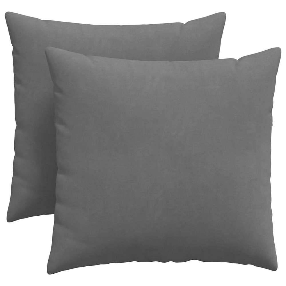Produktbild för Sofakuddar 2 pcs Mörkgrå 45 x 45 cm tyg
