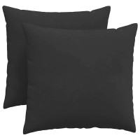 Produktbild för Sofakuddar 2 pcs Svart 45 x 45 cm tyg