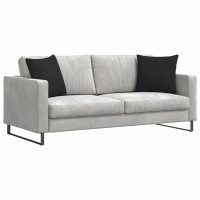 Produktbild för Sofakuddar 2 pcs Svart 45 x 45 cm tyg