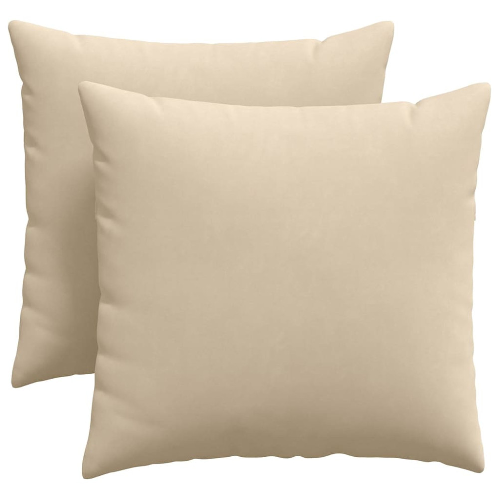 Produktbild för Sofakuddar 2 pcs Kräm 45 x 45 cm tyg
