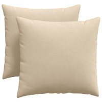 Produktbild för Sofakuddar 2 pcs Kräm 45 x 45 cm tyg