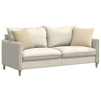 Produktbild för Sofakuddar 2 pcs Kräm 45 x 45 cm tyg