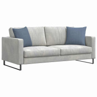 Produktbild för Sofakuddar 2 pcs Blå 45 x 45 cm Kordread tyg