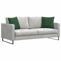 Produktbild för Sofakuddar 2 pcs Mörkgrön 45 x 45 cm Kordread tyg