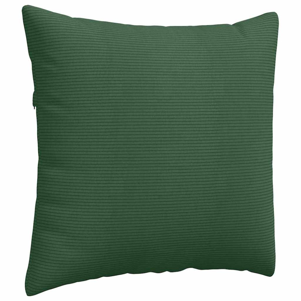 Produktbild för Sofakuddar 2 pcs Mörkgrön 45 x 45 cm Kordread tyg