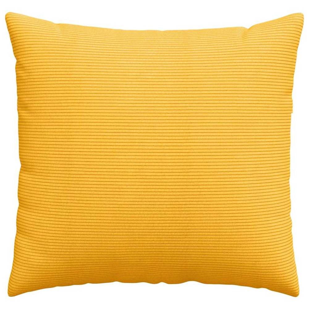 Produktbild för Sofakuddar 2 pcs Ljusgul 45 x 45 cm Kordread tyg